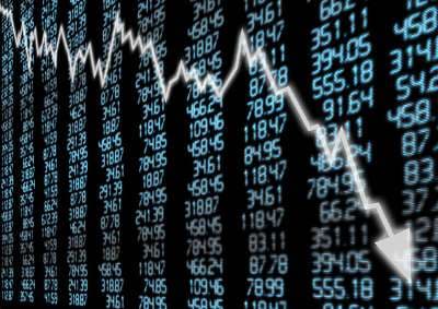 Barometers trade with modest cuts; realty shares tumble
